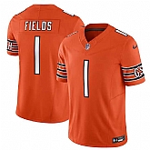 Men & Women & Youth Chicago Bears #1 Justin Fields Orange 2023 F.U.S.E. Vapor Untouchable Limited Stitched Jersey,baseball caps,new era cap wholesale,wholesale hats